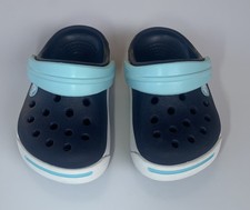 Crocs Kids Crocband II Clogs, Children's Size 4/5, C4/C5, Navy /Ice Blue