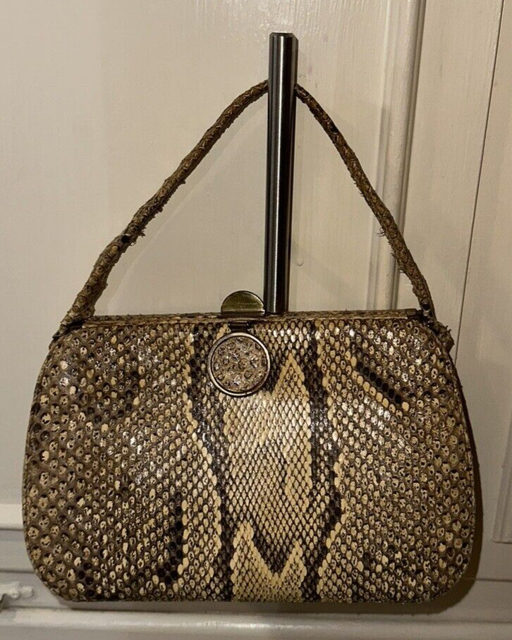 Vintage Designer Python Snake Skin DUBARRY Handba… - image 2