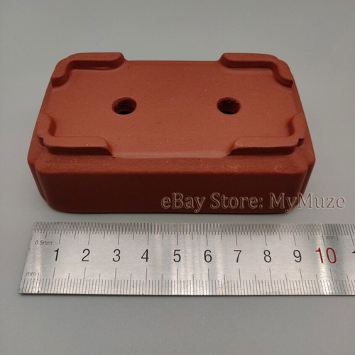 Red Chinese Yixing Rectangular Zisha Mame Shohin Bonsai Pot 9.5x5.5x3cm - Picture 3 of 5