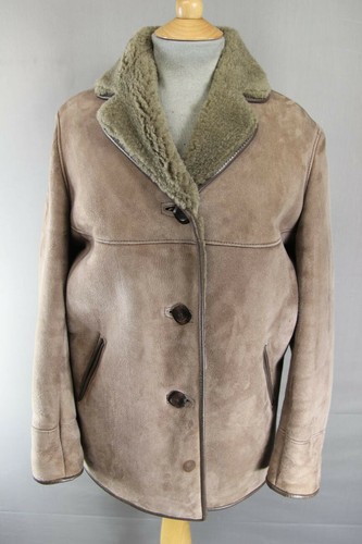 BROWN SUEDE LAMBSKIN LINED COAT 