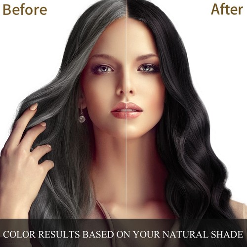 Meidu Black Hair Dye Shampoo 3 in 1 Hair Color Shampoo for Women & Men for Gr... - Picture 5 of 7