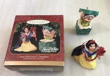Hallmark Disney Snow White  Dopey Dwarf 1997 Keepsake Ornament Set QXD4055 NEW