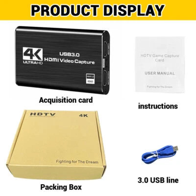 ELUTENG Carte D'Acquisition, Vidéo Carte De Capture 4K HDMI