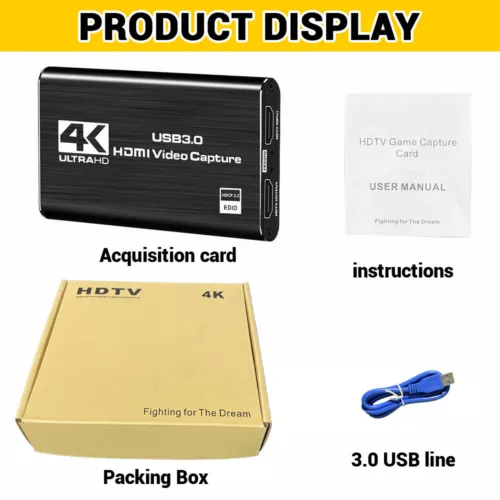 4K Audio Video Capture Card USB 3.0 HDMI Video Capture Device Full HD Recording - Picture 9 of 19