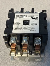 Siemens 42DF35AJ Definite Purpose Contactor 3-Pole 50 Amp 24VAC Coil