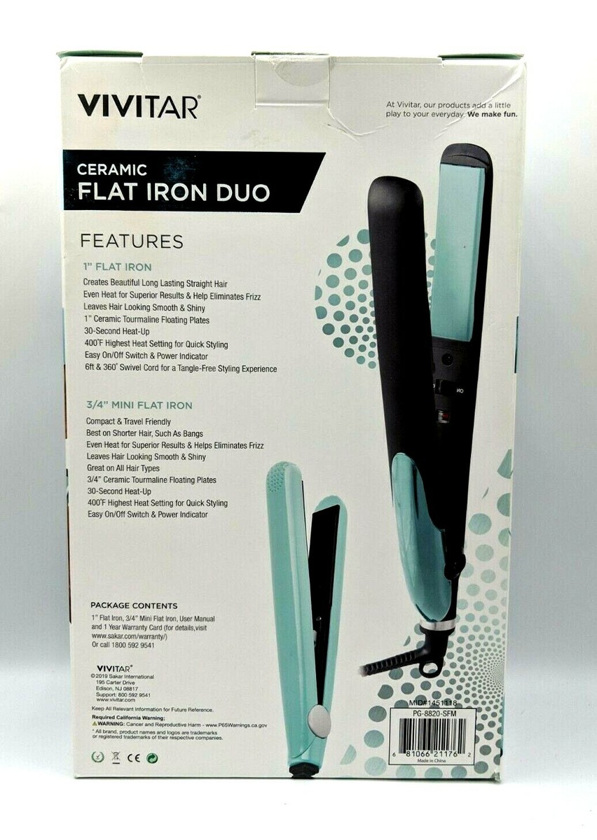 Vivitar Simply Beautiful Ceramic Flat Iron Mini Flat Iron