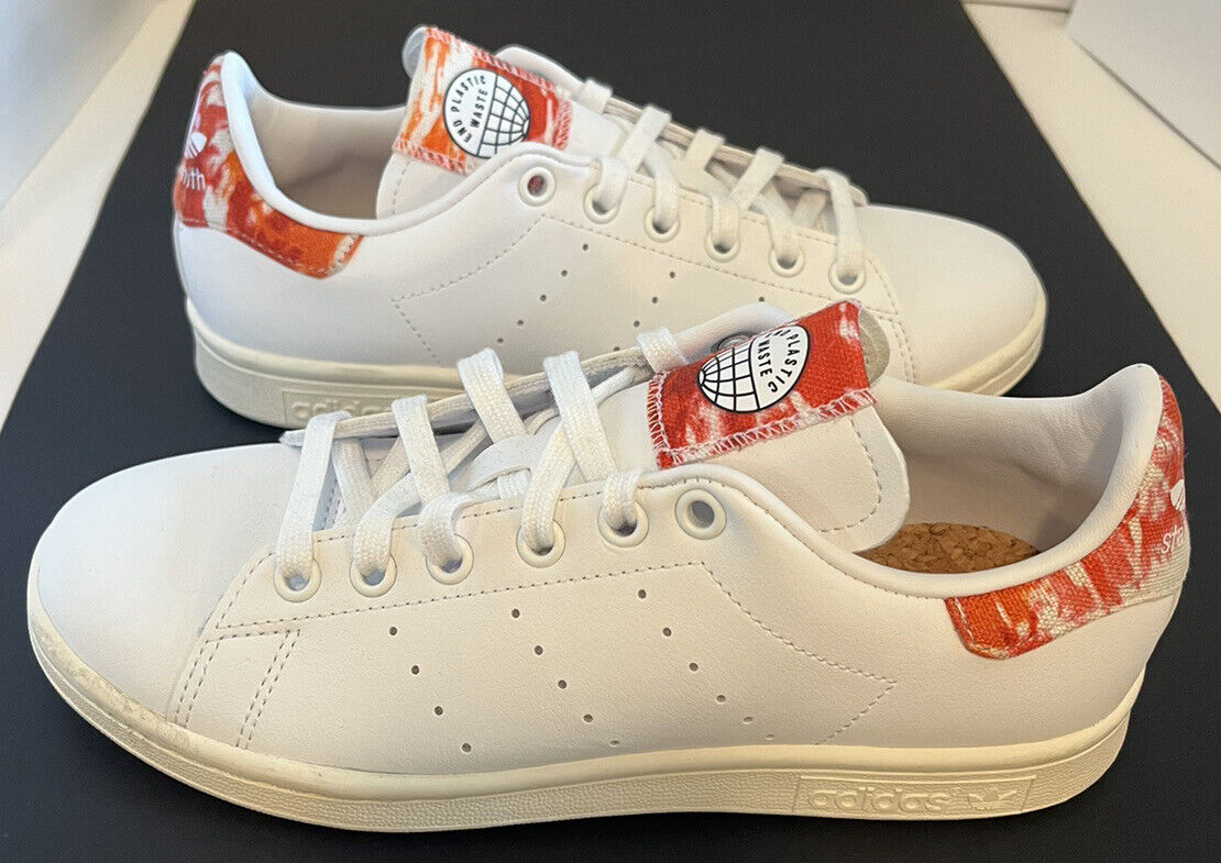 Adidas Mens Stan Smith 'End Plastic Waste' Shoe White/Orange Adidas Mens Stan Smith 'End Plastic Waste' Shoe White/Orange