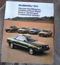 1984 Subaru Full Line Sales Brochure - Sedan Hardtop Hatchback