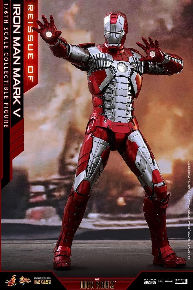 1/6 Scale Marvel Iron Man Mark V Figure Hot Toys 907514