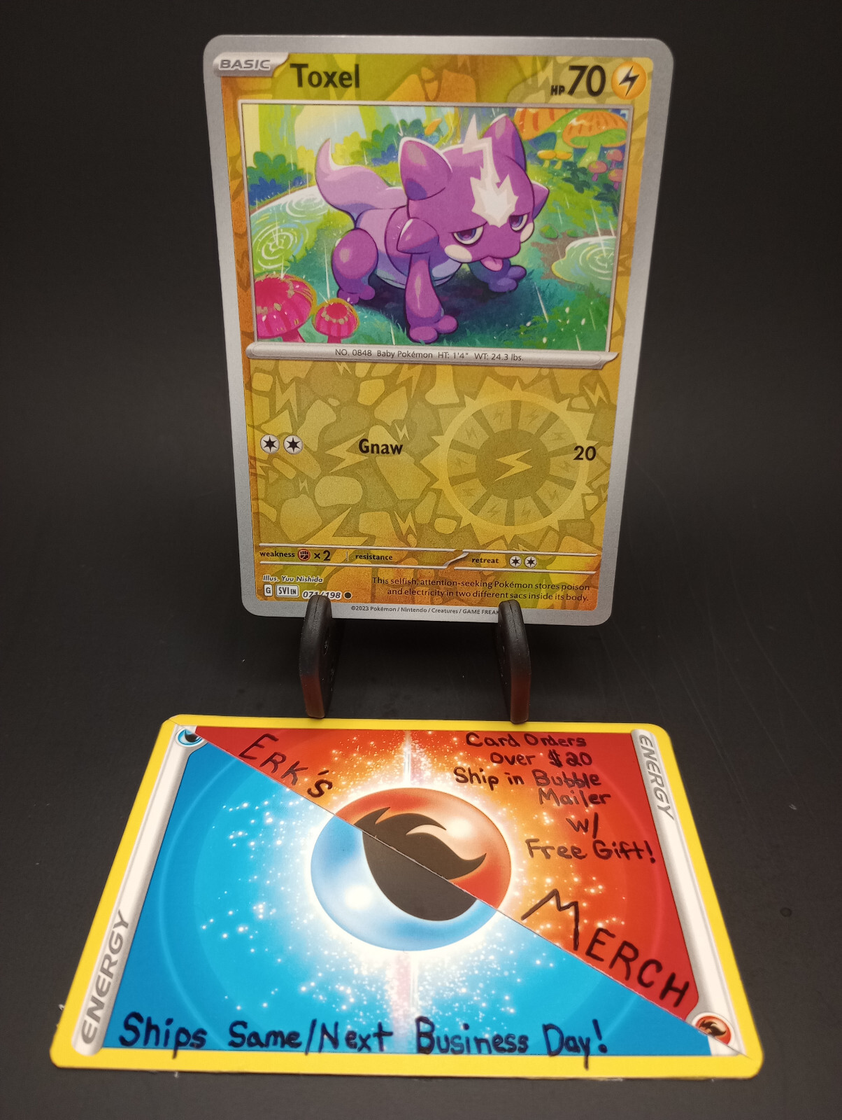 Toxel Scarlet Violet 71/198 NM Reverse Holo Pokemon Card