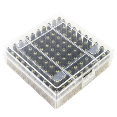 22 lr Ammo Box / Case / 100 rnds storage .25 ACP CLEAR-BLACK