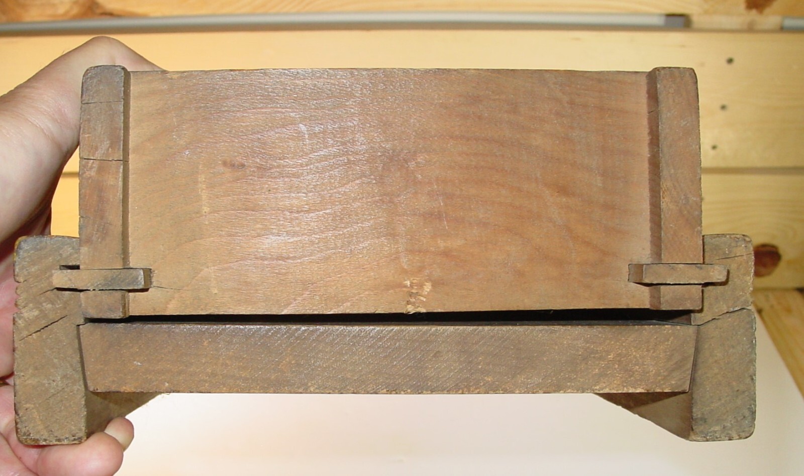 Antique Primitive Wooden Mandolin Cabbage Slicer Kraut Cutter Board 3