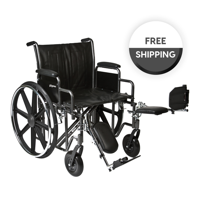 ProBasics K7 Bariatric Manual Wheelchair with Elevating Leg Rests (22