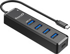 USB C Hub 4 Ports, USB C to USB Hub with 4 USB 3.0, Powered USB C Splitter for L