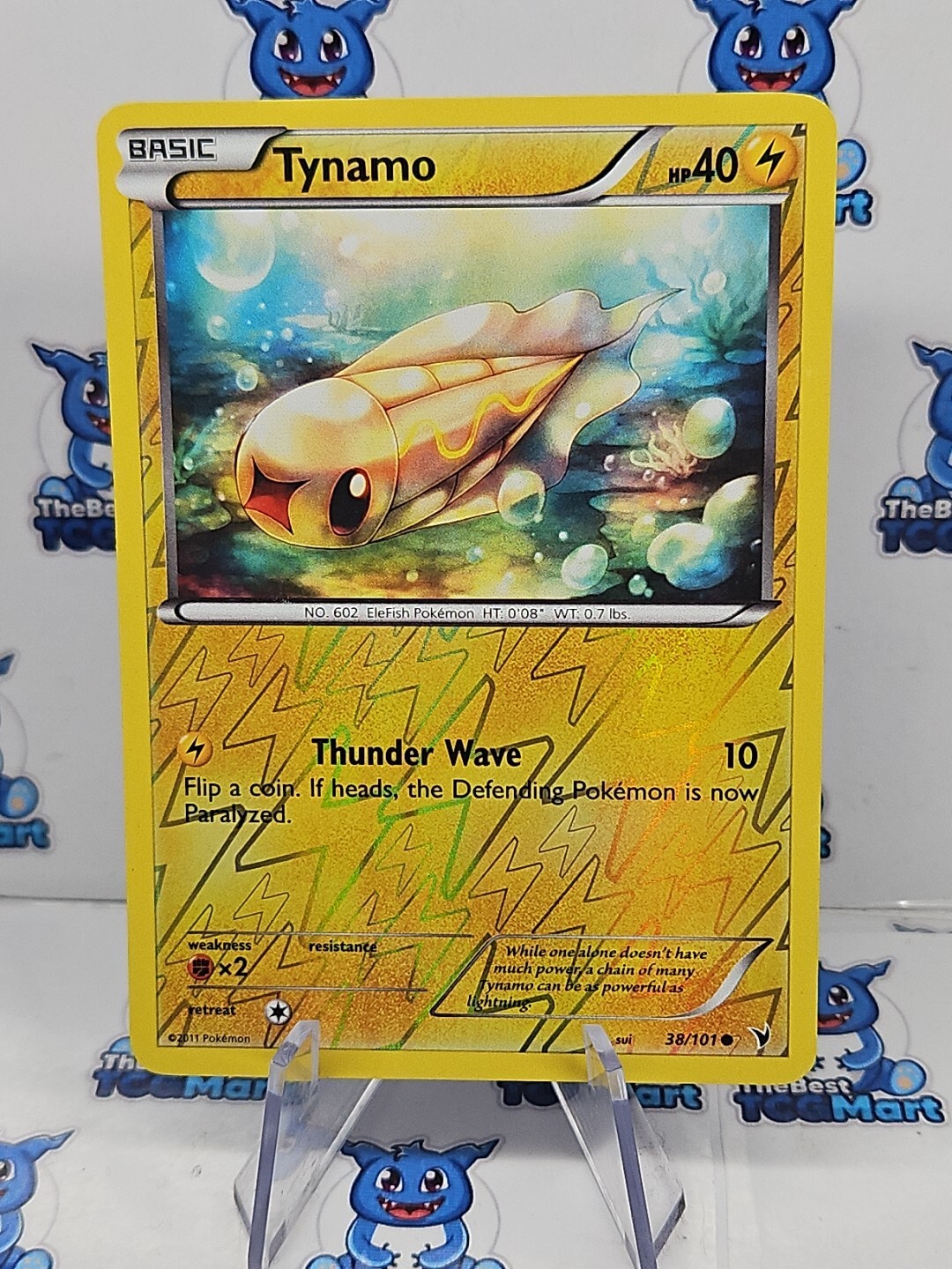 Tynamo - 38/101 - Reverse Holo Pokemon Noble Victories LP