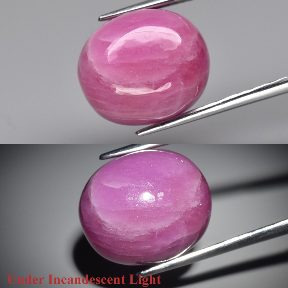 17.46ct Oval Cab Purplish Red 6 Ray Star Ruby Gemstone (Heated