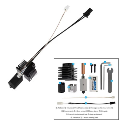 3D Printer Upgrade Hotend For Qidi X Max3/Plus 3/Q1-Pro Heating Plate Kit Parts