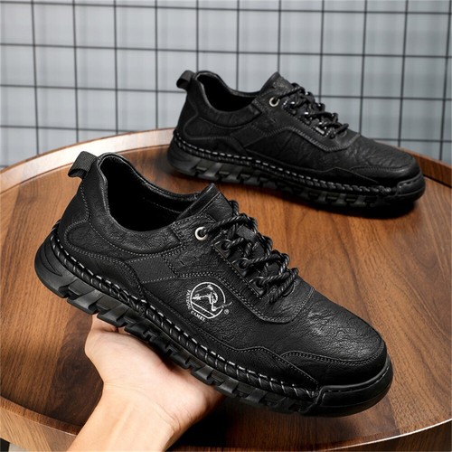 Men's Outdoor Waterproof Anti-slip Hiking Shoes Men's Leather Sneaker - Foto 9 di 11