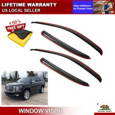 In-channel Smoke Window Visor Fits 2007-2014 Chevy Tahoe Gmc Yukon Rain Guard