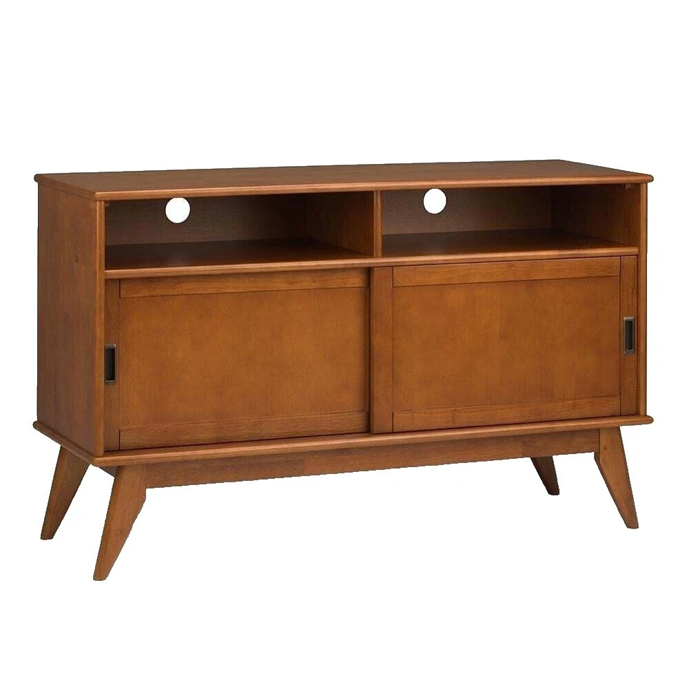 Soportes de TV de madera maciza marrón