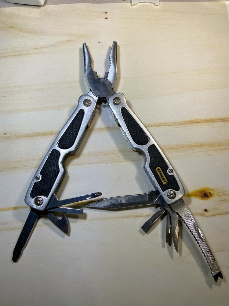 Stanley 14-in-1 Multi-Tool with Rubber Grips for Camping Hiking Biking  