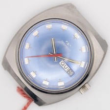 Orologio da polso automatico in acciaio inox Technos vintage parziale, campione da venditore
