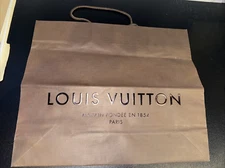 Large Authentic LOUIS VUITTON 16 X 13 Inches Shopping Gift Paper Bag Brown