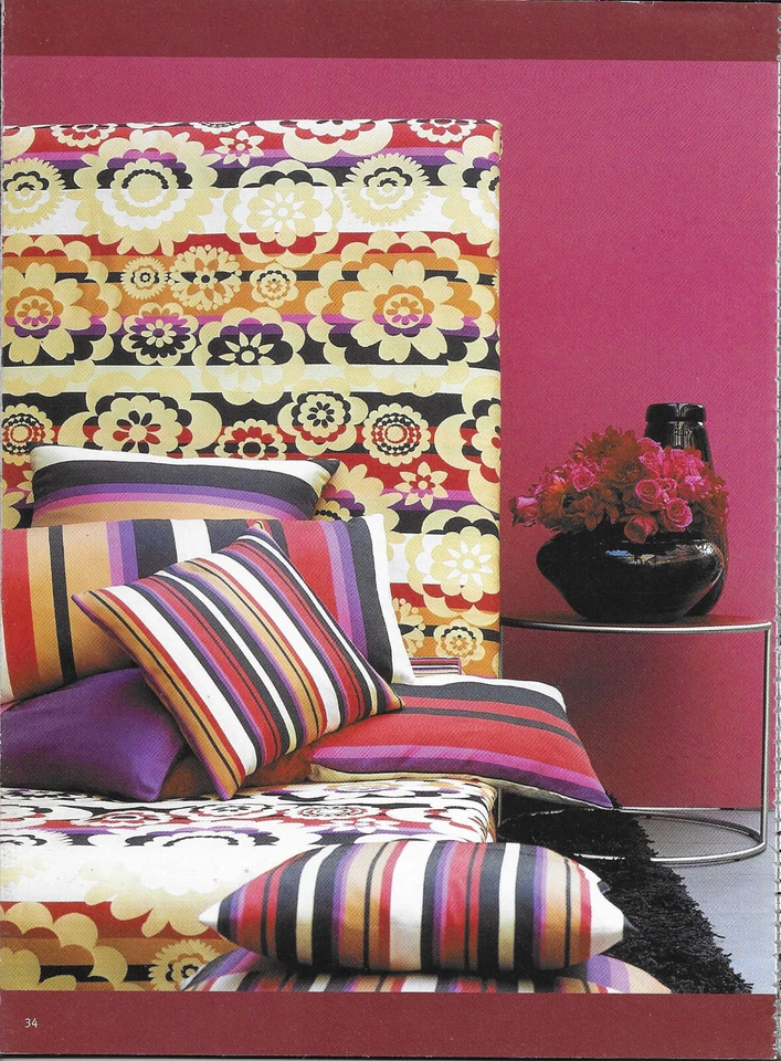 ДОМАШНИЙ ЧЕХОЛ-ПОДУШКА MISSONI 16% ШЕЛК 84% ХЛОПОК 60x60 см 24x24 дюйма abt LAUSANNE T59 - Изображение 3 из 4