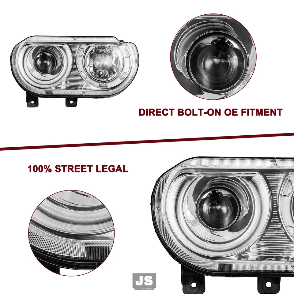 Faro derecho xenón lado pasajero para Dodge Challenger SRT8 R/T 2008-2014 Foto 4 de 4