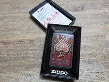 Zippo As De Pique Design Pik Ass Briquet À Gaz Poker OVP Jeu
