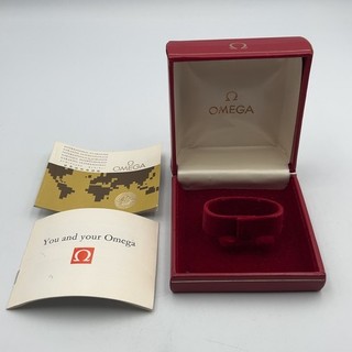 Omega Red Single Watch Presentation Box with Guarantee & Owner Booklets