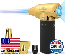 Electric Air Duster Cordless 3-Speed Blower for Hair, PC, Car, Office - Black Go