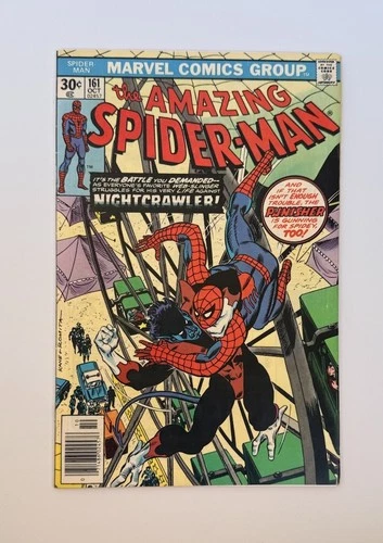 Amazing Spider-Man #161 (1976) VF | Jigsaw Cameo | Wolverine Nightcrawler