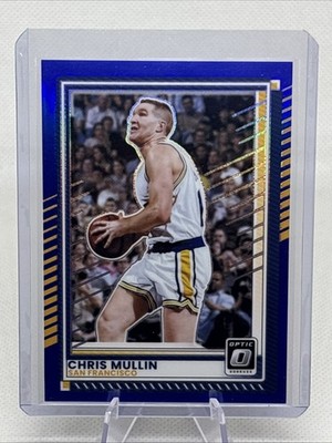 2025-26 Panini Donruss Optic Chris Mullin #157 Blue Prizm /49 Warriors HOF NM+