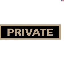 Durable Mylar Self-Stick Private Sign - Perfect for Property Security, 2x8