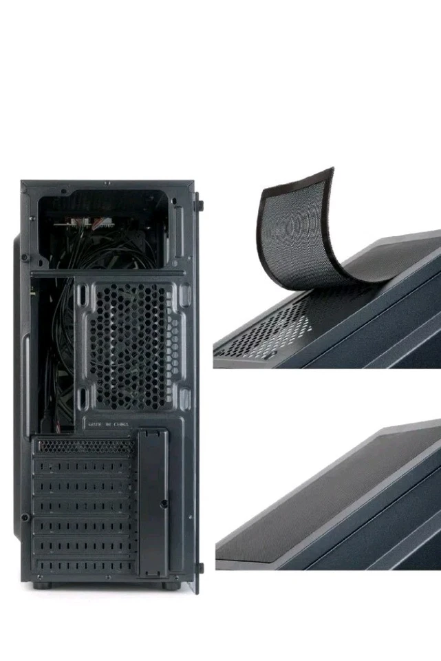 Case Gamign MYKA Cristal Atx 2 X USB2.0 1 USB 3.0 Ventole Halo Blu CG-C01B Zafir - Immagine 4 di 4