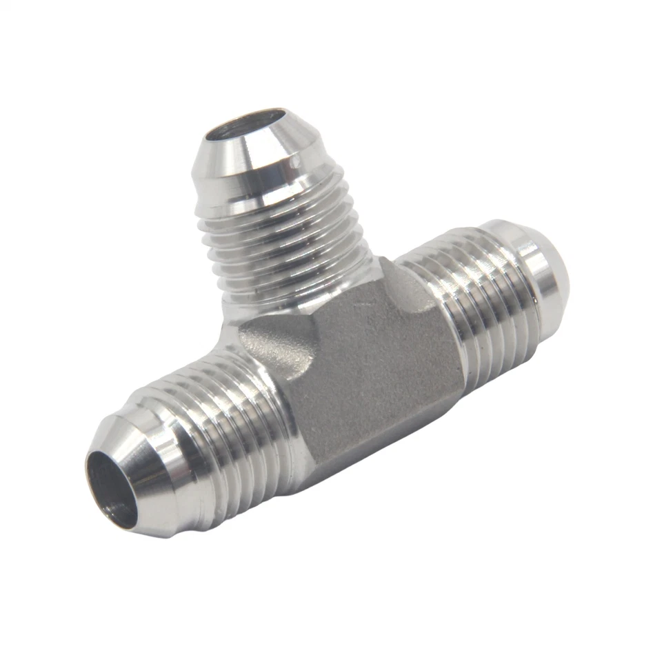 3/8" Male JIC 3 Way T Shaped Equal Tee Coupling Stainless Steel 304 - Image 4 of 4