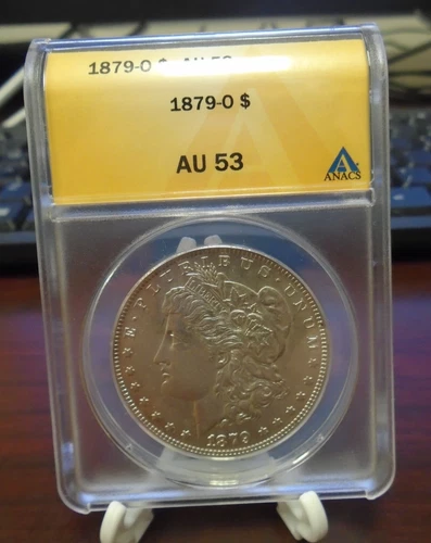 1879 O United States Morgan Silver $1 Dollar ANACS AU 53