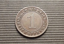 Germany Weimar 1934-A 1 Reichspfennig Pfennig VF CA734