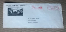 1957 YOSEMITE NATIONAL PARK CA ADVERTISING METER & ENVELOPE ! CAMP CURRY L@@K !!