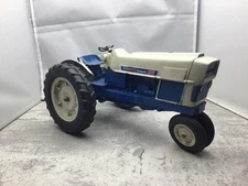 1965 Hubley 1:12 Ford Commander 6000 Blue White 3-Point Farm Tractor draw bar NF