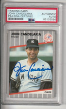 JOHN CANDELARIA NY YANKEES 1989 FLEER #251 PSA/DNA CERT AUTOGRAPH SIGNED CARD
