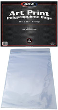 25 BCW 12X18 ART PRINT 2 MIL BAGS with Flap NEW Storage Photo Poster Print