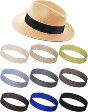9 Pcs Stretchable Hat Band Ribbon Cowboy Western Panama Hat Accessories