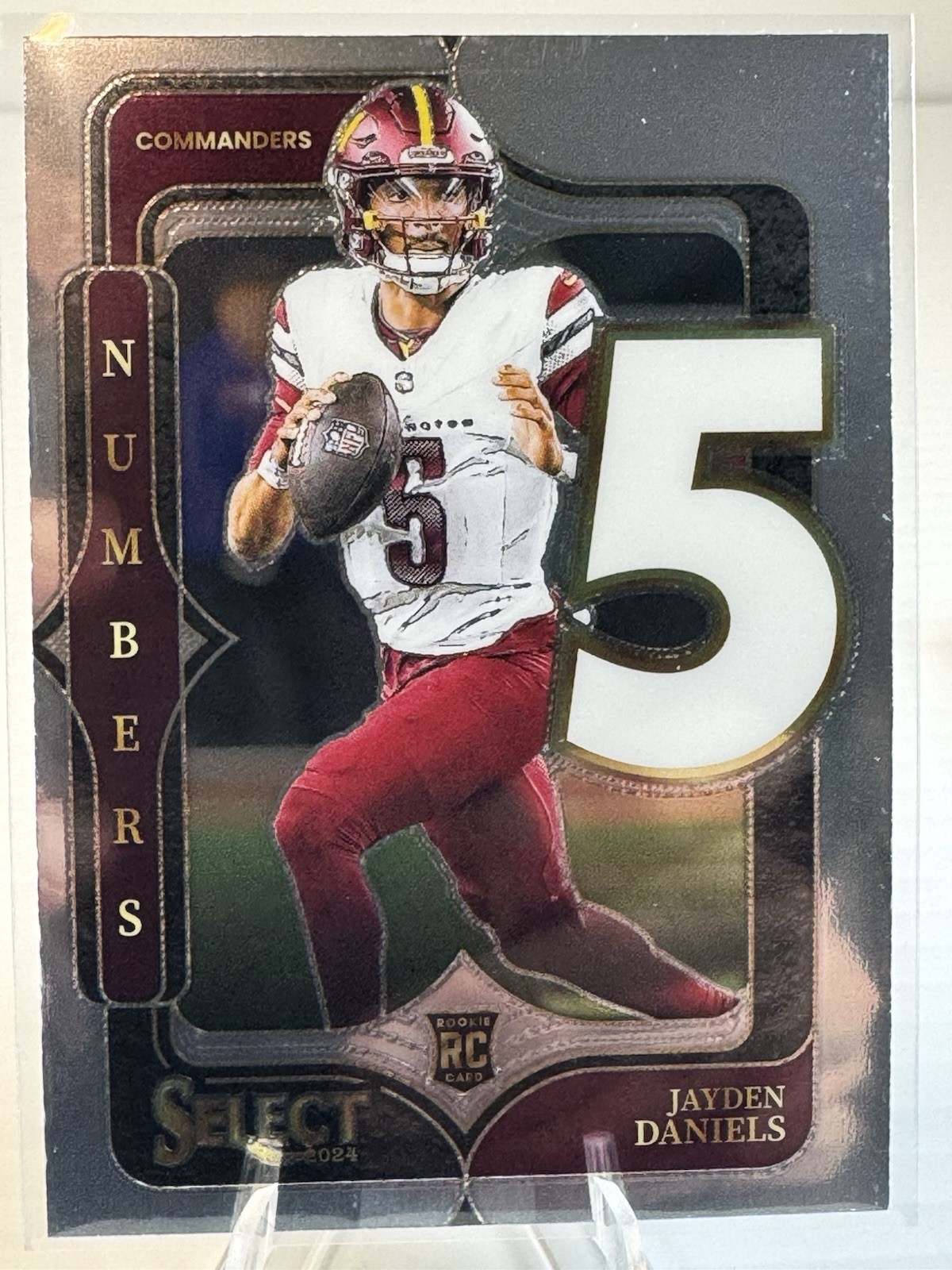 2024 Panini Select Jayden Daniels RC Select Numbers Silver Rookie Insert SP #23