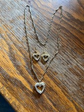 Heart shaped Necklace and Earring Set
