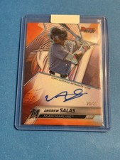 Andrew Salas 2025 Bowman's Best of 2025 Auto Orange /25 Miami Marlins MLB
