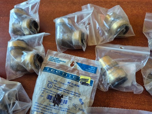 Lot of 13 SHARKBITE TECTITE FITTINGS PLUMBING TEE ELBOW ADAPTER NEW GREAT PRICE! - Picture 5 of 9