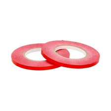 Poly Bag Sealer Tape with Dispenser 3/8" x 180 Yards Red Color 6 Pcs 2.3 Mil