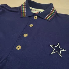Vintage 90s Dallas Cowboys Polo Shirt Size Medium /A3